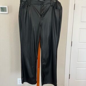 Black Faux Leather Pants